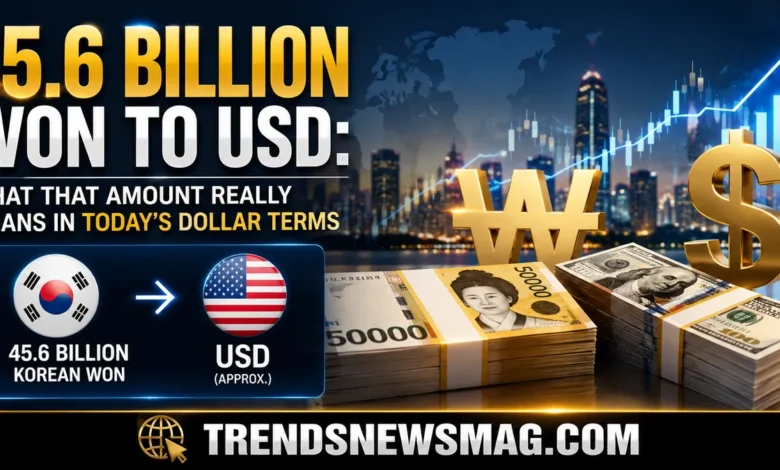 45.6 Billion Won to USD