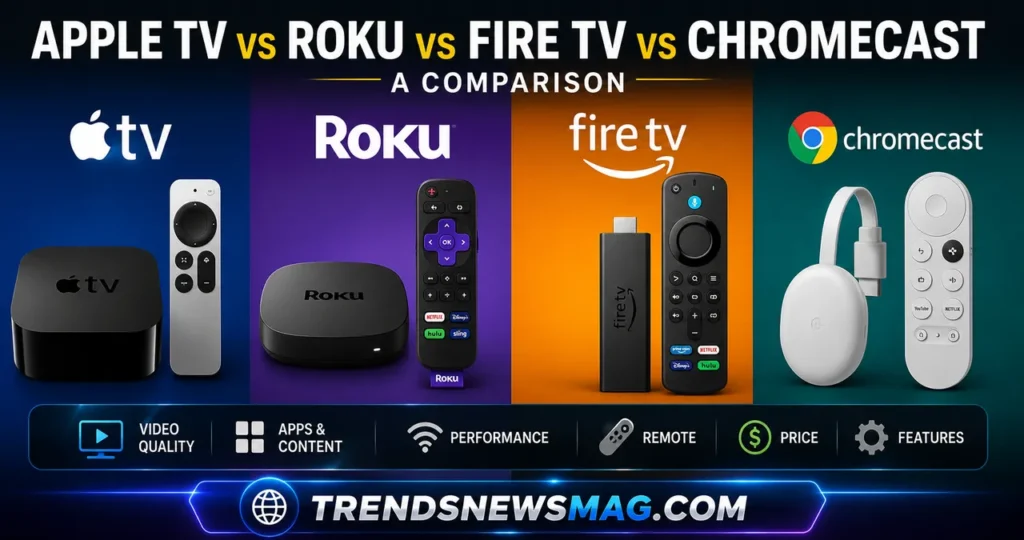 Apple TV vs Roku vs Fire TV vs Chromecast A Comparison