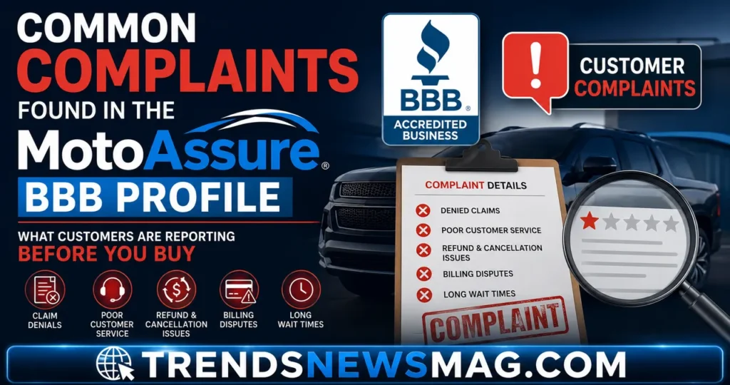 Common Complaints Found in the MotoAssure BBB Profile