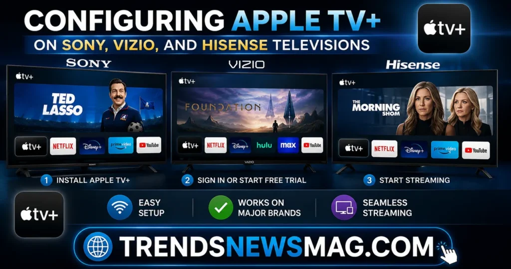 Configuring Apple TV+ on Sony, Vizio, and Hisense Televisions