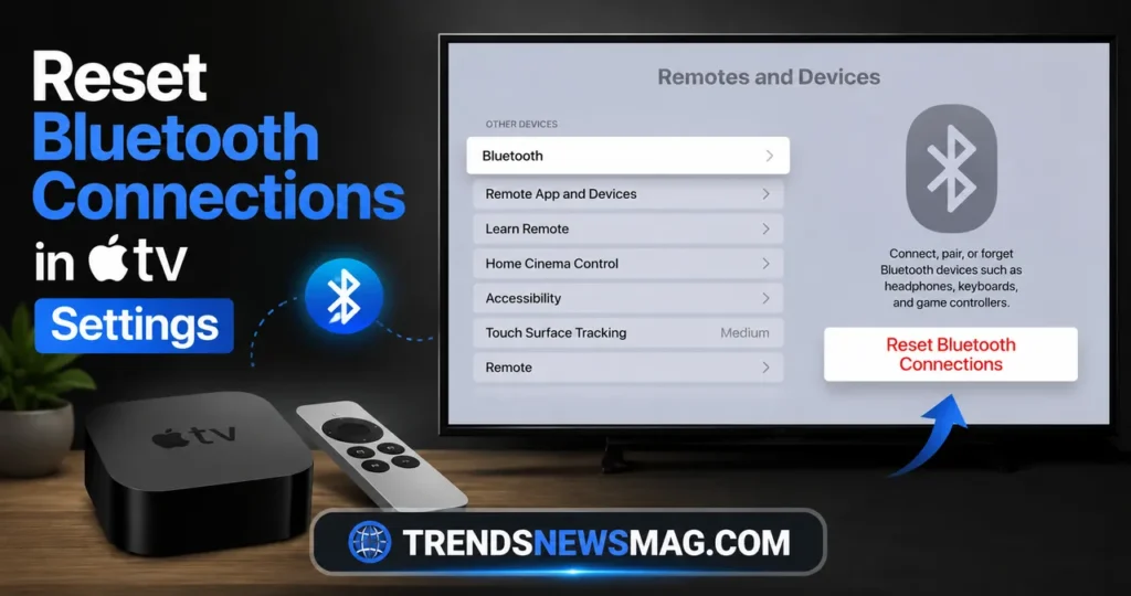 Reset Bluetooth Connections in Apple TV Settings