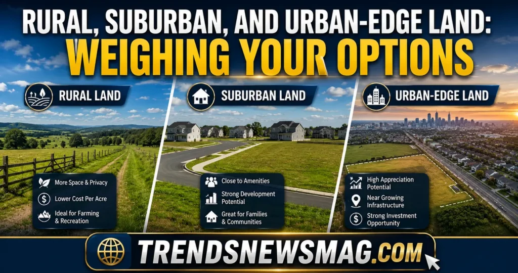 Rural, Suburban, and Urban-Edge Land Weighing Your Options