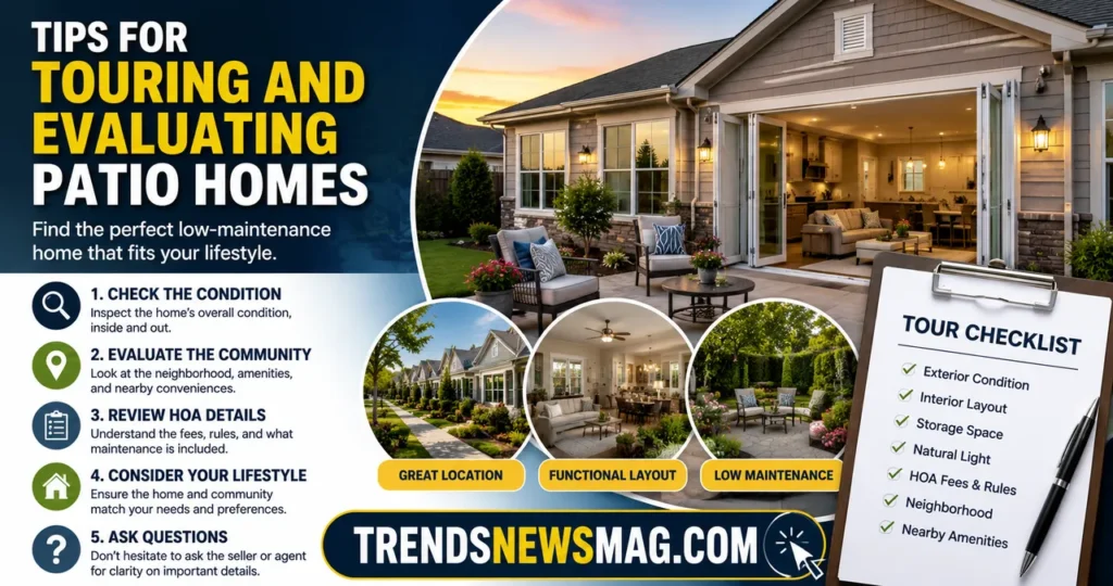 Tips for Touring and Evaluating Patio Homes