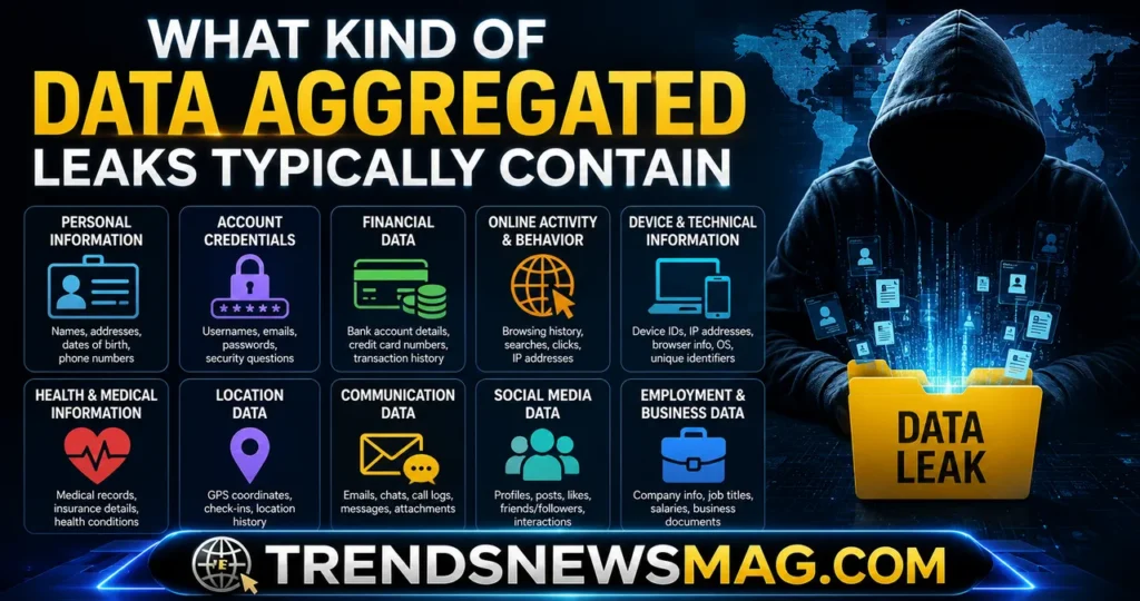 What Kind of Data Aggregated Leaks Typically Contain