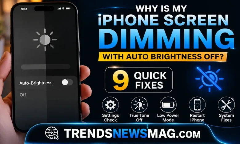 iPhone screen dimming with auto brightness off