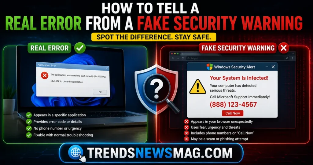 How to Tell a Real Error From a Fake Security Warning